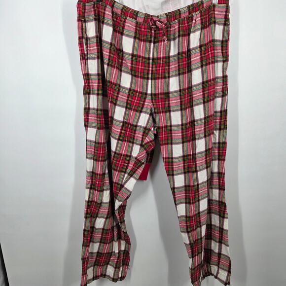 Hanna Anderson Adult Men’s XXL Christmas Plaid Pajama Set Flannel Red - Picture 5 of 8